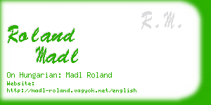 roland madl business card